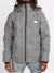 Majestik Jacket - Branded Wool Puffer - Heather Grey - JJ2227