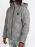 Majestik Jacket - Branded Wool Puffer - Heather Grey - JJ2227