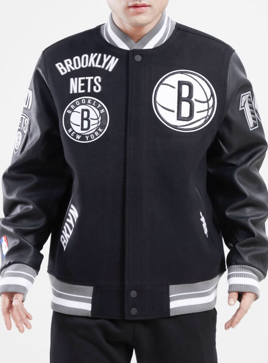 Pro Standard Jacket - Retro Classic Wool Varsity - Nets - Black - BBN6 ...