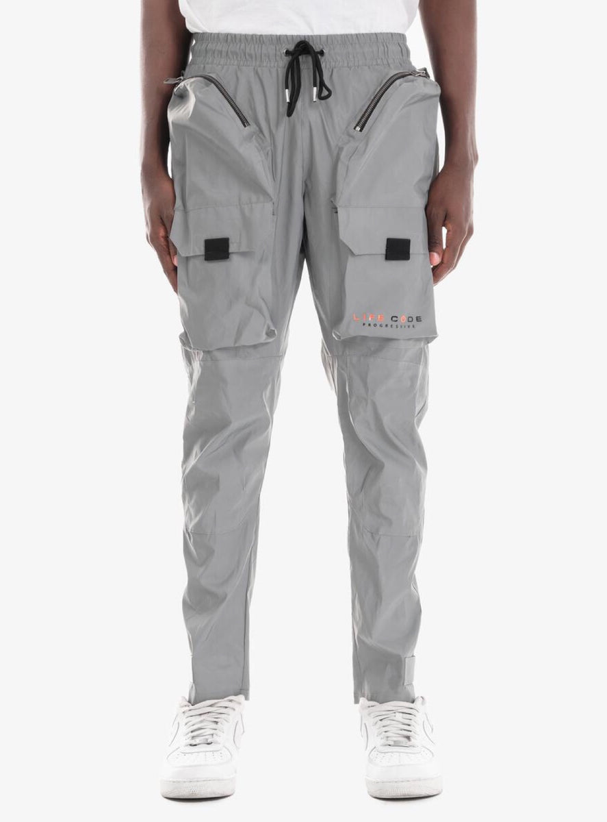 Life Code Track Pants - Nylon Cargo - Silver (Reflective) - 23P55 ...