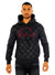 George V Hoodie - GV Logo - Black And Red - GV2084