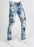 Politics Stacked Flare Jeans - Wooden Denim - Blue Wash - POLDWOODEN103