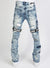 Politics Stacked Flare Jeans - Wooden Denim - Blue Wash - POLDWOODEN103
