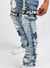 Politics Stacked Flare Jeans - Wooden Denim - Blue Wash - POLDWOODEN103