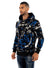 George V Hoodie - Splatter Paint - Black And Blue - GV2419