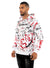 George V Hoodie - Splatter Paint - White And Red - GV2419