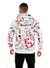 George V Hoodie - Splatter Paint - White And Red - GV2419