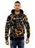 George V Hoodie - Splatter Paint - Black And Gold - GV2419