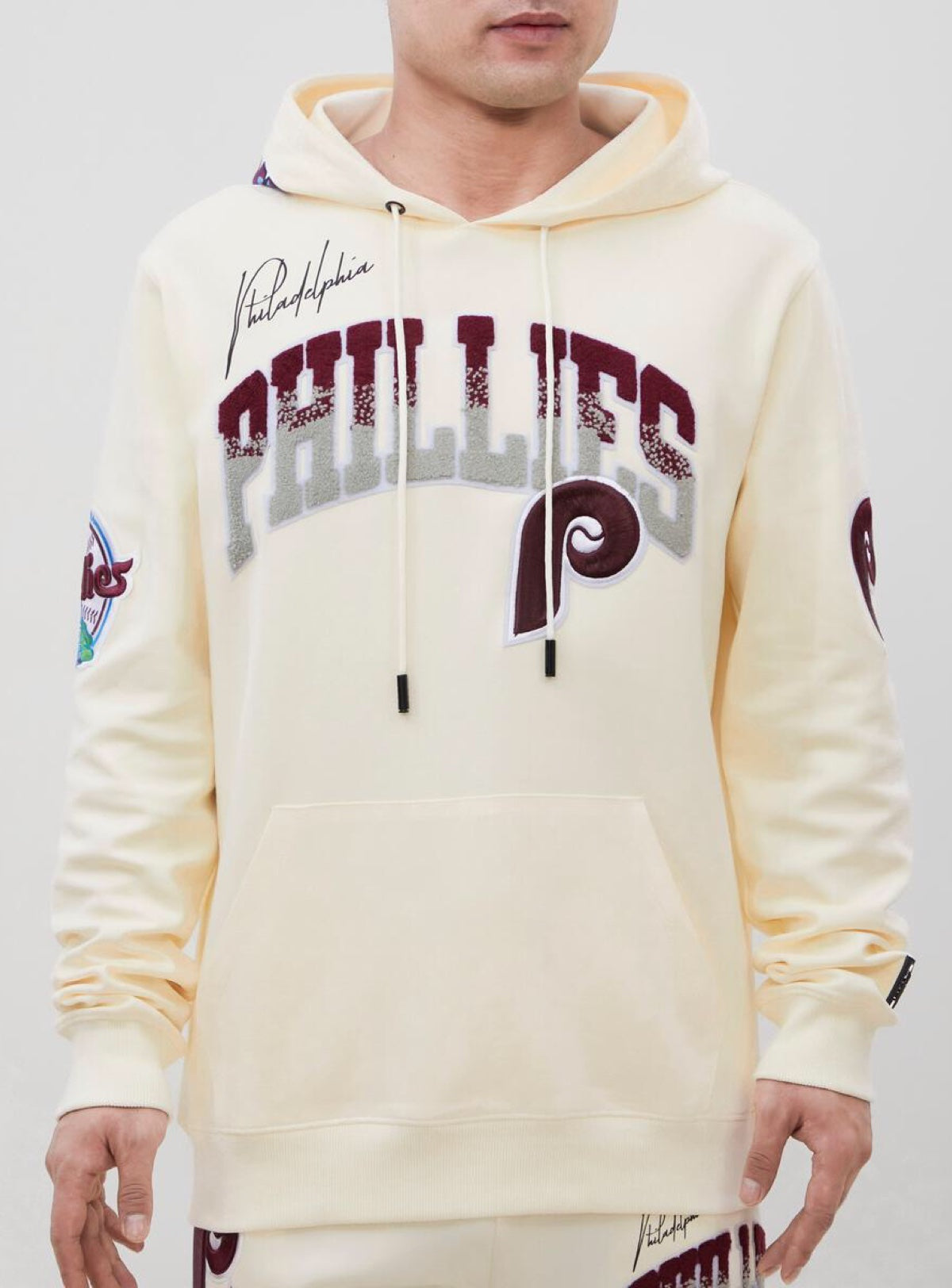 Vintage Phillies Hoodie 3D Melting Pattern Philadelphia Phillies