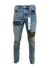 Purple-Brand Jeans - Worn Indigo Patchwork - P001