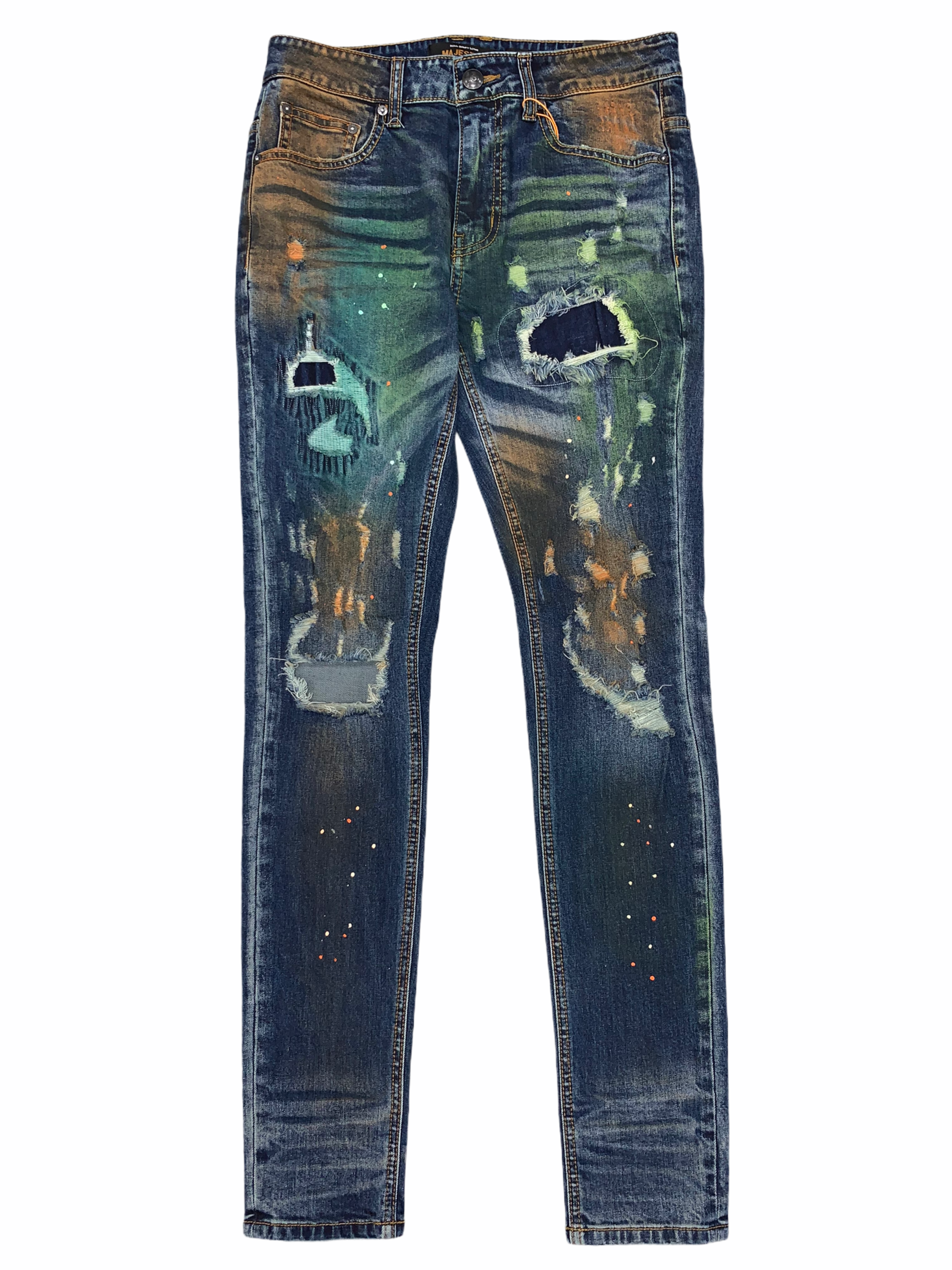 Buy Frayed Super Stacked Jean Men's Jeans & Pants from Majestik. Find  Majestik fashion & more at