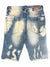 Industrial Indigo Shorts - Bleach Splatter - Light Wash - INT-WB-279