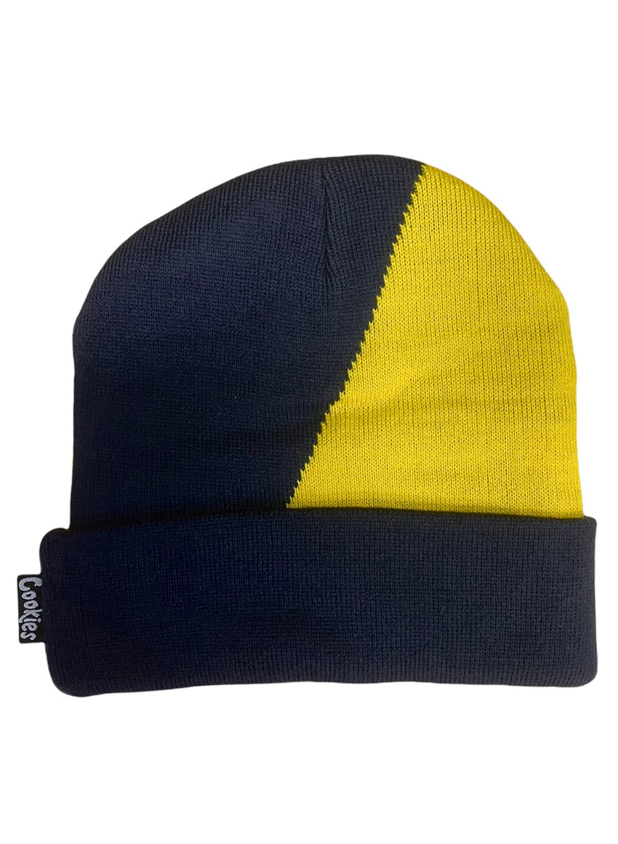 Cookies Hat Changing Lanes Beanie Navy And Yellow Vengeance78