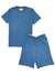 Beefy Short Set - Chest Logo - Denim Blue - 5187BF