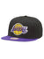 Mitchell & Ness Hat - NBA Glow Team Snapback - Lakers - Black and Purple - SH21010