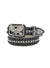 DNA Belt - Eagle - Shiny Black With Black And Clear Stones - 386