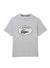 Lacoste T-Shirt - Branded Monogram Print - Silver Chine - TH0064 51 CCA