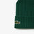 Lacoste Hat - Unisex Ribbed Wool Beanie - Green 132 - RB0001