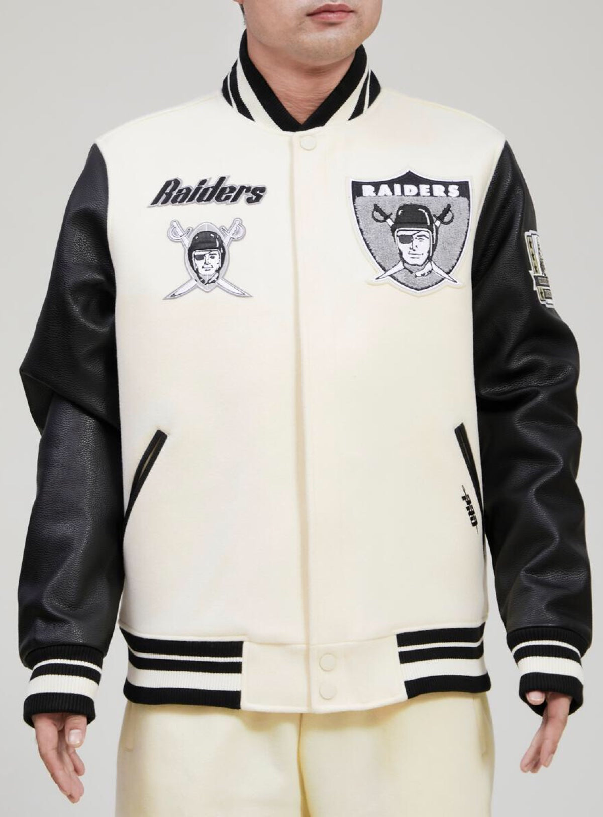 Men's Las Vegas Raiders Pro Standard Cream Retro Classic Varsity