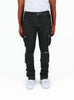 Pheelings Jeans Cargo Flare Stacked - Never Look Back - Raw Black - PH-FA22-15