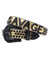 DNA Belt - Savage - Gold Leather With Black Stones