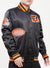 Pro Standard Jacket - Old English Satin Varsity - Cincinnati Bengals - Black And Orange - FCI642983