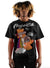 Majestik T-Shirt - Rhinestone Rainbow Teddy - Black - TE2190