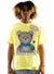 Majestik T-Shirt - Rhinestone Rainbow Teddy - Yellow - TE2192