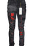 Ferrari Massari Jeans - Samurai Drip Red - Black