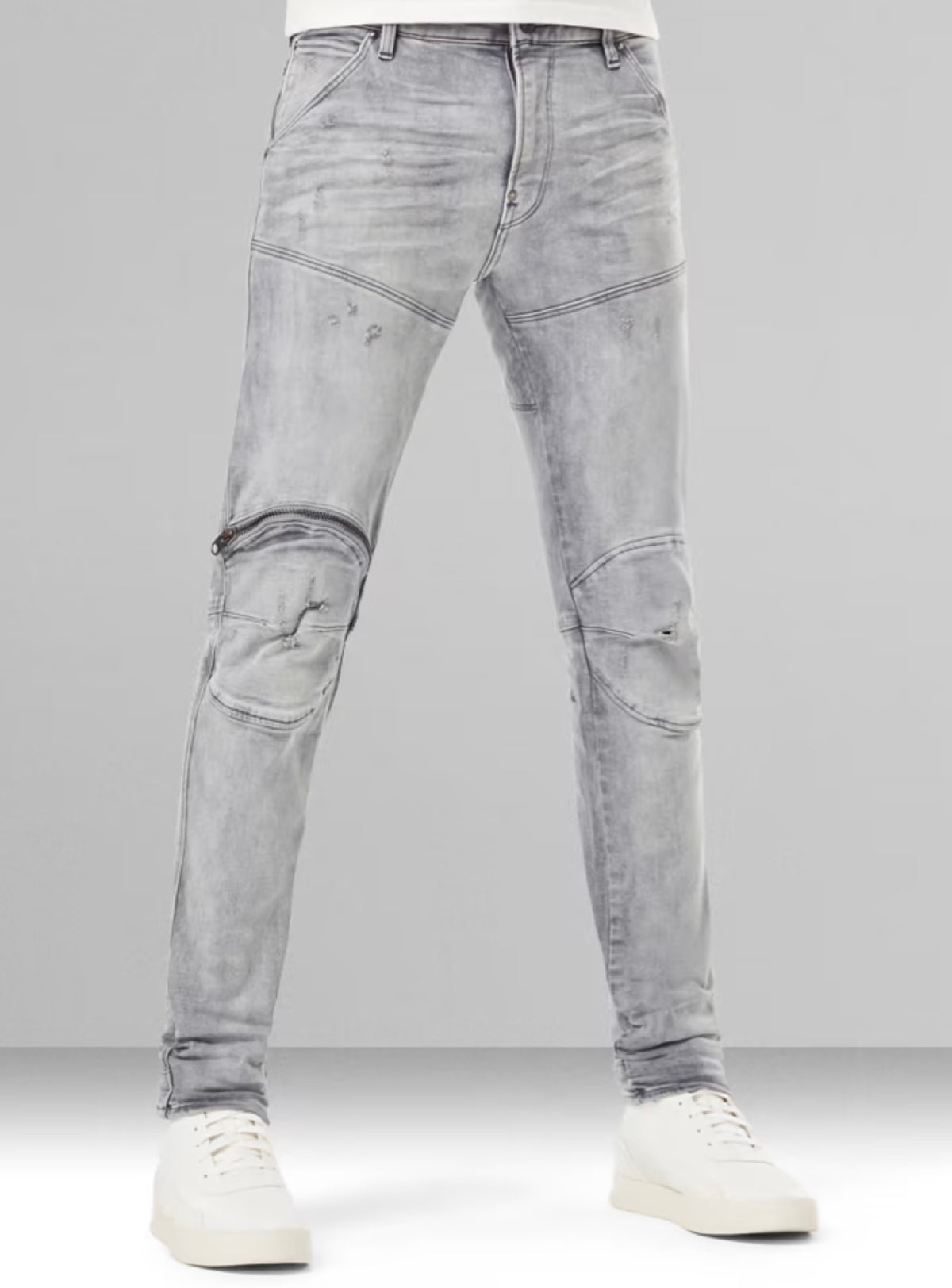 G-Star Jeans - 3D Zip Knee Skinny Vintage Grey Vengeance78