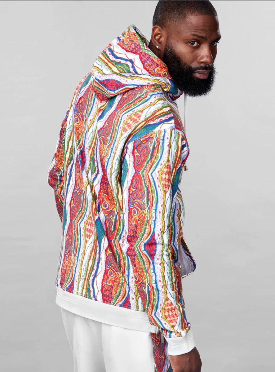 Coogi Hoodie - Classic Fleece - White Multi – Vengeance78