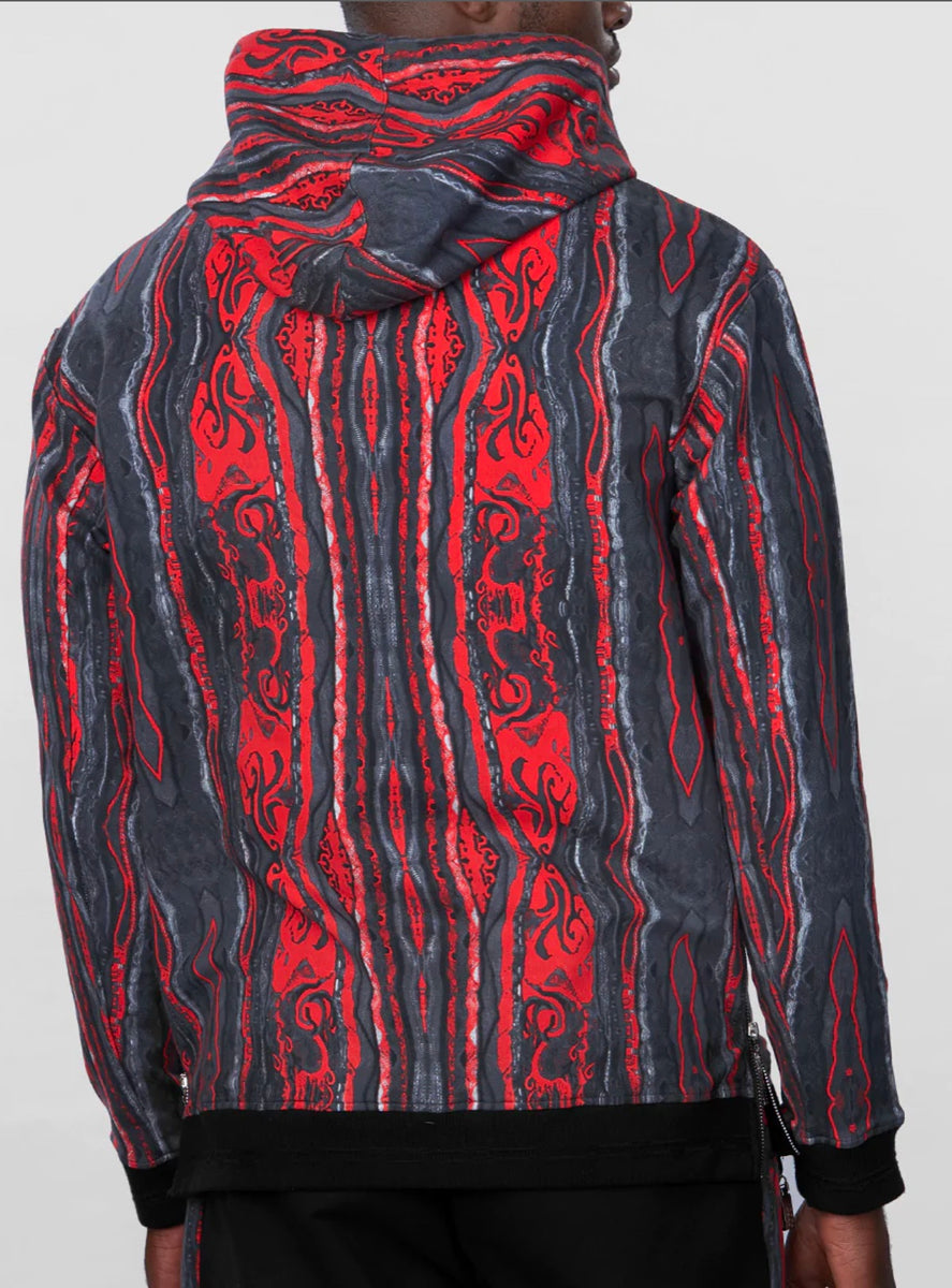 Coogi Hoodie - Classic Fleece - Black And Redg – Vengeance78