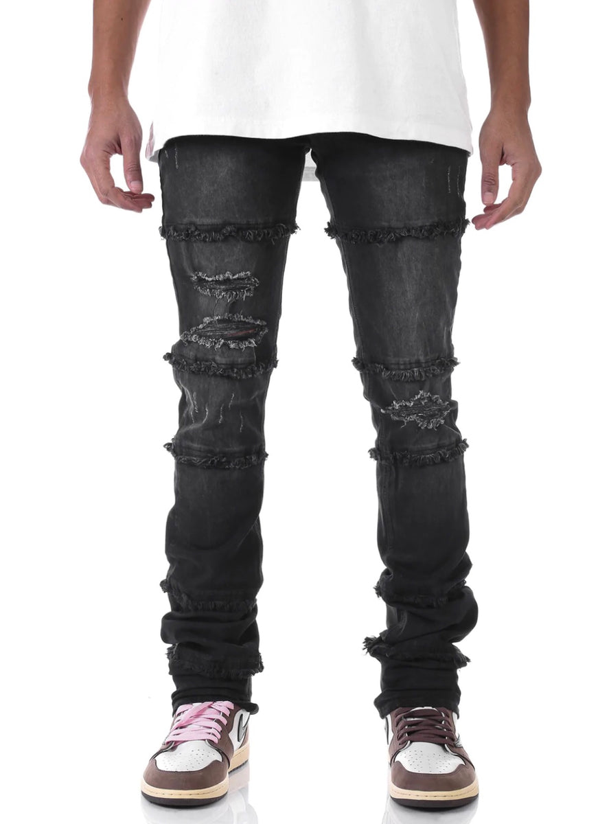Kdnk Jeans - Panelled Stacked - Black - KND4451 – Vengeance78