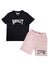 Rawyalty Kids Short Set - Brand Name - Pink And Black