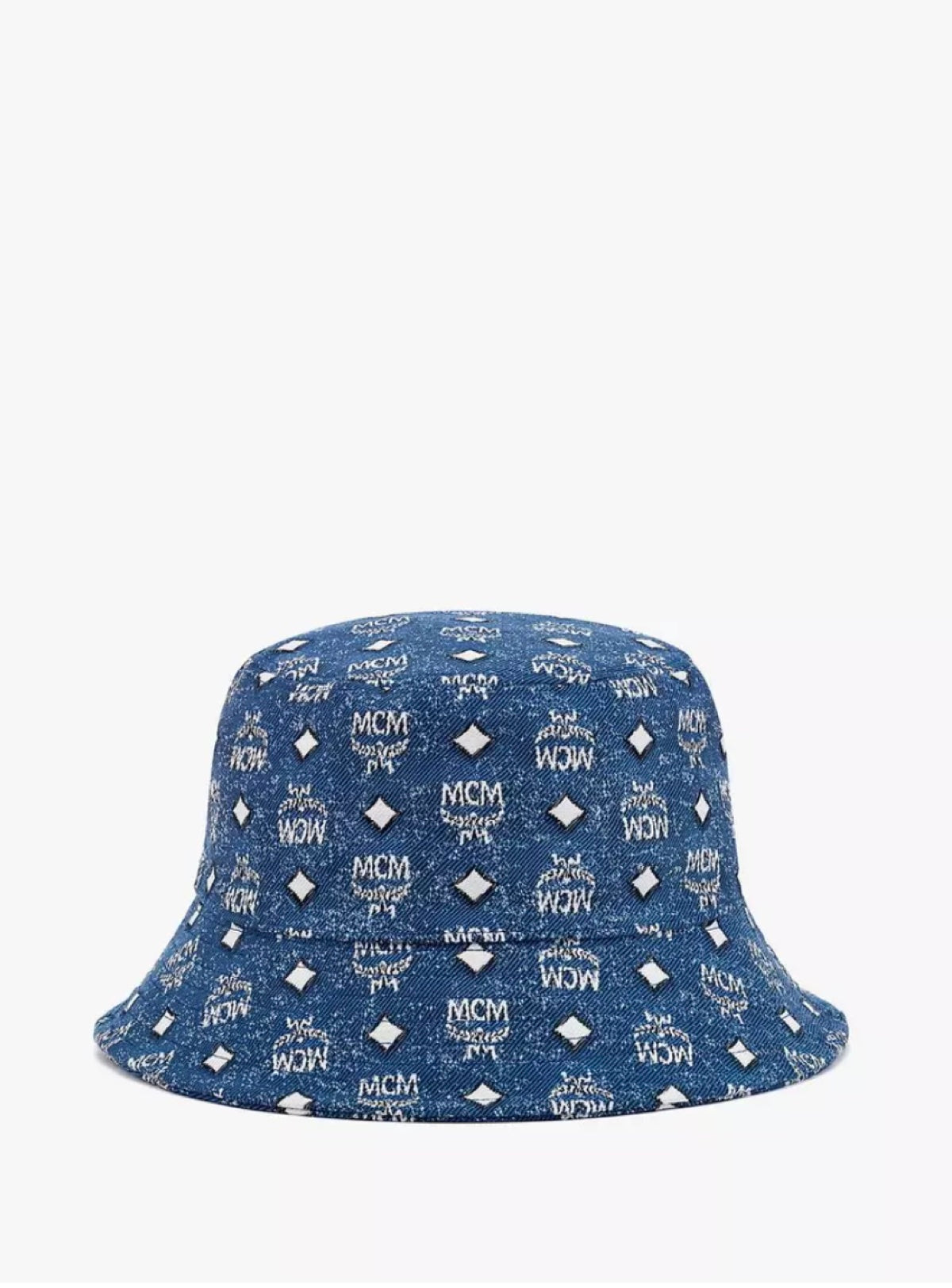 MCM Blue and White Bucket Hat King of Clubs Bucket Hat | White | William Murray Golf main image 2