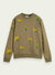 Scotch & Soda Sweatshirt - Embroidered Crewneck - Khaki - 171688