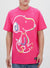 Peanuts T-Shirt - Snoopy - Chalk - Hot Pink - PN10128