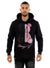 George V Hoodie - Split - Black And Pink - GV2422