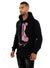 George V Hoodie - Split - Black And Pink - GV2422