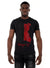 George V T-Shirt - Split - Black And Red - GV2519