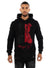 George V Hoodie - Split - Black And Red - GV2422