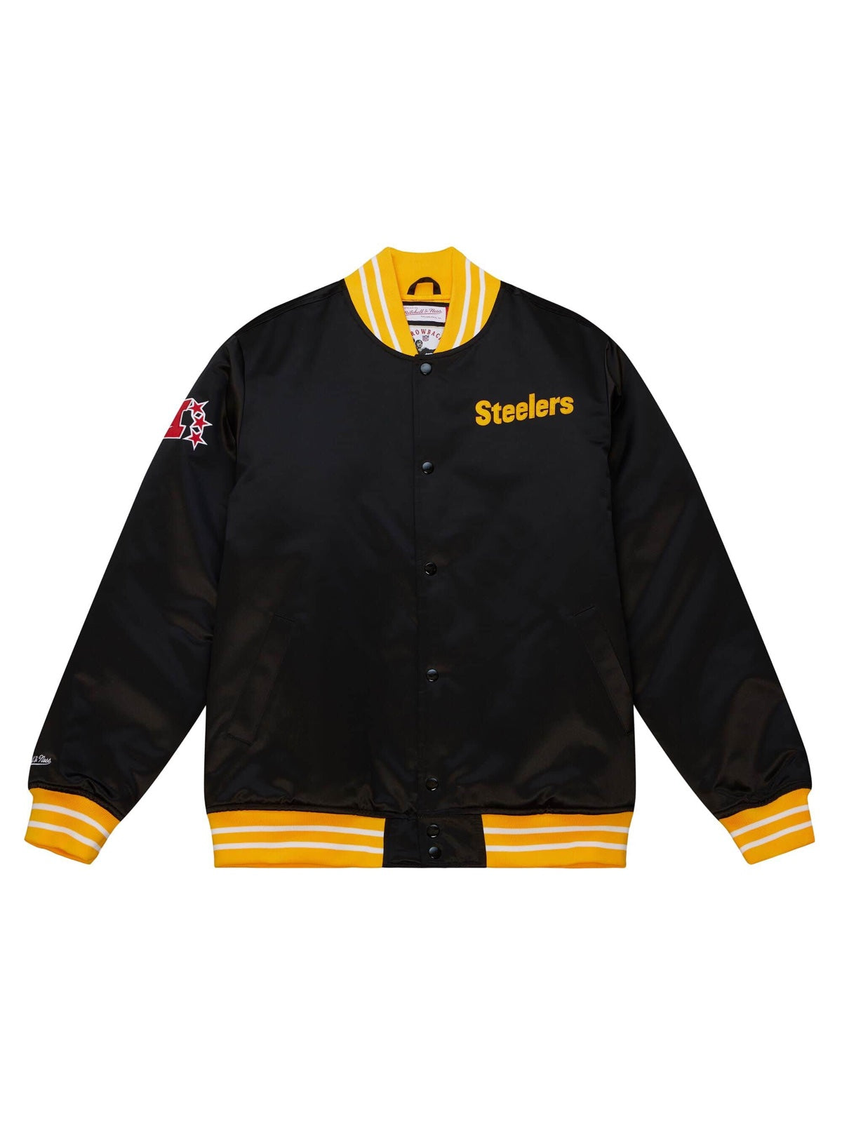 Mitchell & Ness Kids Jacket - Heavy Weight Satin - Pittsburgh Steelers - Black - 9N1B7NALZ-STE