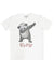 Rawyalty T-Shirt - Dabbing Panda Bling - White