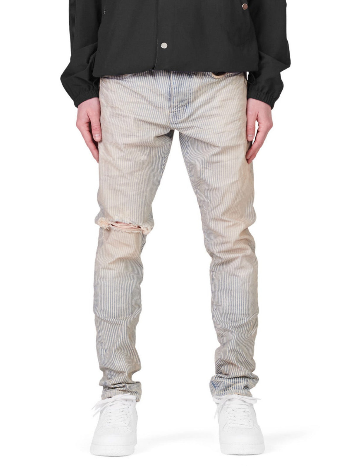 Purple-Brand Jeans - Distressed Dirty Blowout - Grey - P001