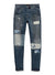 Purple-Brand Jeans - Indigo Patchwork Marble Repair - P002