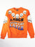 Motive Denim Sweatshirt - Laugh Now, Cry Later - Orange - MT49