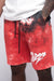 Point Blank - No Days Off Tie Dye Shorts - Red