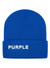 Purple-Brand Beanie - Acrylic - Blue - A6003