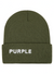 Purple-Brand Beanie - Acrylic - Olive - A6003