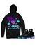 Pg Apparel Hoodie - Love Hate - Black With Grapes - LH400